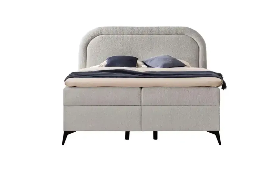 S-STYLE Boxbett .css-bauhey::before{content:'- ';}.css-bauhey::after{content:'- ';}mit Bettkasten, Bouclé-Stoff Sonna
