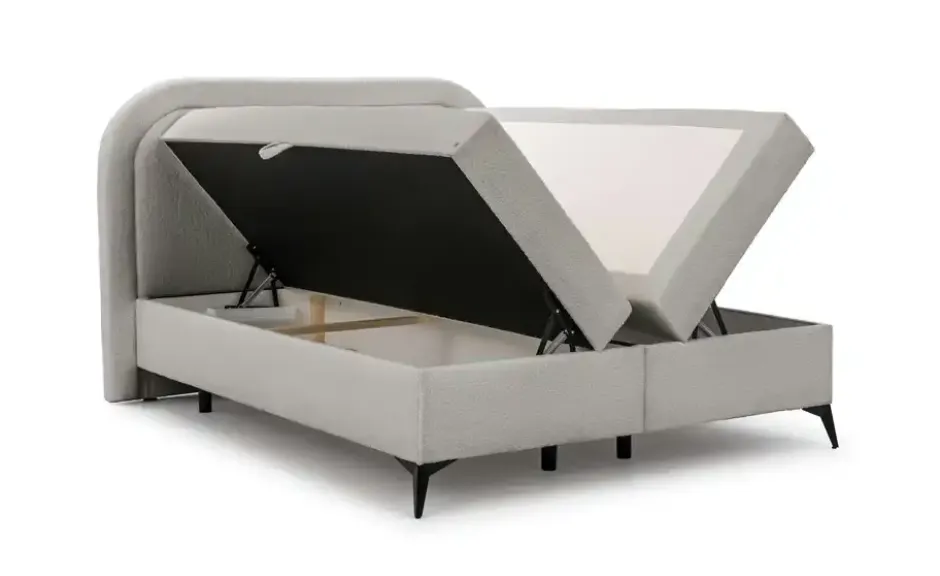 S-STYLE Boxbett .css-bauhey::before{content:'- ';}.css-bauhey::after{content:'- ';}mit Bettkasten, Bouclé-Stoff Sonna