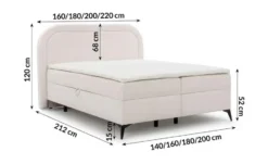 S-STYLE Boxbett .css-bauhey::before{content:'- ';}.css-bauhey::after{content:'- ';}mit Bettkasten, Bouclé-Stoff Sonna