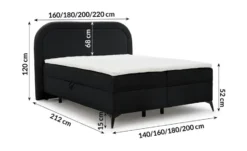 S-STYLE Boxbett .css-bauhey::before{content:'- ';}.css-bauhey::after{content:'- ';}mit Bettkasten, Bouclé-Stoff Sonna