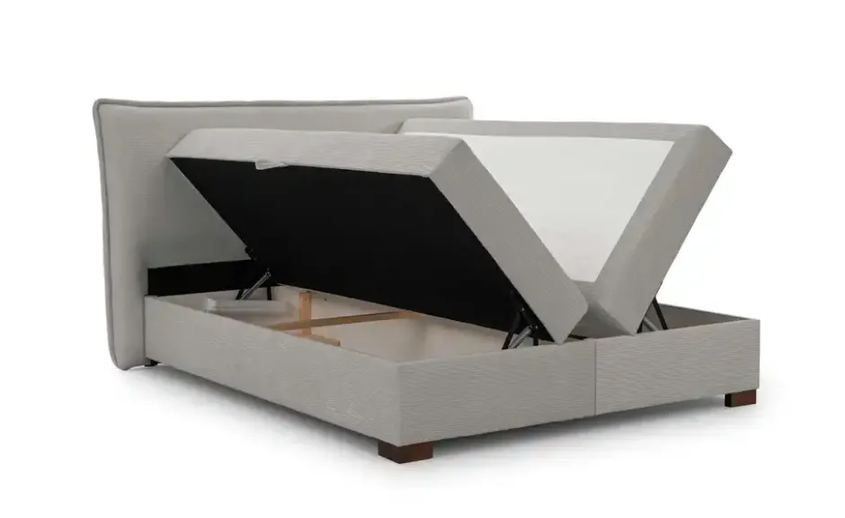 S-STYLE Boxbett .css-bauhey::before{content:'- ';}.css-bauhey::after{content:'- ';}mit Bettkasten, Strukturstoff mit Cordoptik, H3 Lovetti