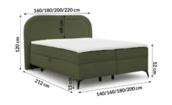 S-STYLE Boxbett .css-bauhey::before{content:'- ';}.css-bauhey::after{content:'- ';}mit Bettkasten, Bouclé-Stoff Sonna