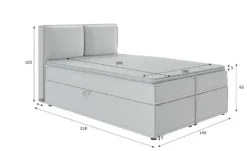 S-STYLE Boxbett .css-bauhey::before{content:'- ';}.css-bauhey::after{content:'- ';}mit Stauraum und Topper, H3 Uma