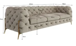 S-STYLE Chesterfield Einzelsofa Natalie