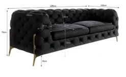 S-STYLE Chesterfield Einzelsofa Natalie