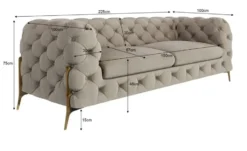S-STYLE Chesterfield Einzelsofa Natalie