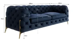 S-STYLE Chesterfield Einzelsofa Natalie