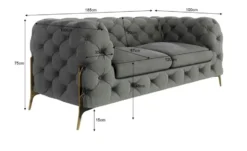 S-STYLE Chesterfield Einzelsofa Natalie