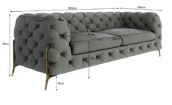 S-STYLE Chesterfield Einzelsofa Natalie