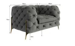 S-STYLE Chesterfield Sessel Natalie