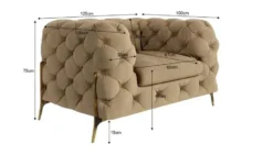 S-STYLE Chesterfield Sessel Natalie