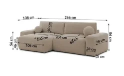 S-STYLE Ecksofa