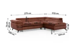 S-STYLE Ecksofa .css-bauhey::before{content:'- ';}.css-bauhey::after{content:'- ';}mit Schlaffunktion Bonnie