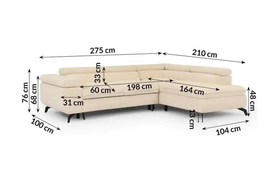 S-STYLE Ecksofa .css-bauhey::before{content:'- ';}.css-bauhey::after{content:'- ';}mit Schlaffunktion Bonnie