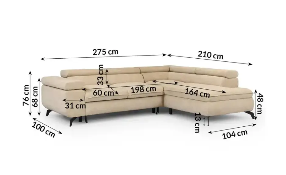 S-STYLE Ecksofa .css-bauhey::before{content:'- ';}.css-bauhey::after{content:'- ';}mit Schlaffunktion Bonnie