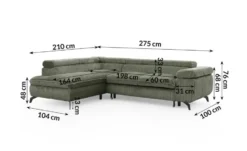 S-STYLE Ecksofa .css-bauhey::before{content:'- ';}.css-bauhey::after{content:'- ';}mit Schlaffunktion Bonnie