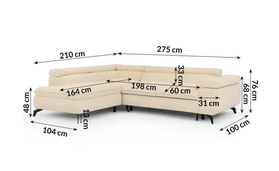 S-STYLE Ecksofa .css-bauhey::before{content:'- ';}.css-bauhey::after{content:'- ';}mit Schlaffunktion Bonnie