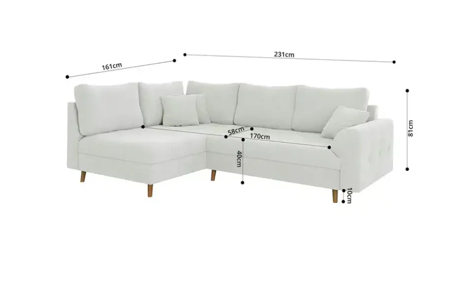 S-STYLE Ecksofa mit Hocker Lars