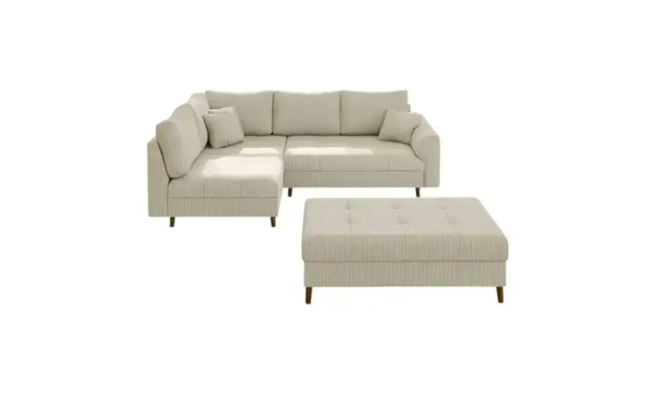 S-STYLE Ecksofa mit Hocker Maya