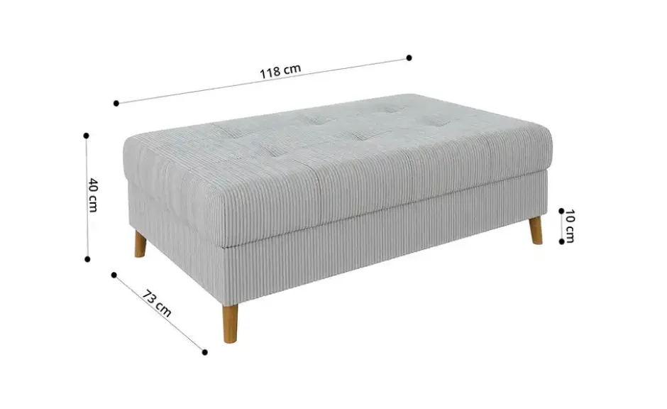 S-STYLE Ecksofa mit Hocker Maya