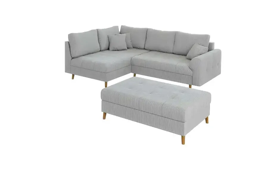 S-STYLE Ecksofa mit Hocker Maya