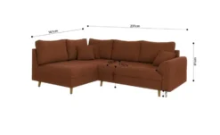 S-STYLE Ecksofa mit Hocker Maya