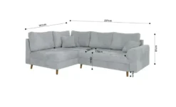 S-STYLE Ecksofa mit Hocker Trygve