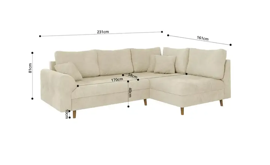 S-STYLE Ecksofa mit Hocker Trygve