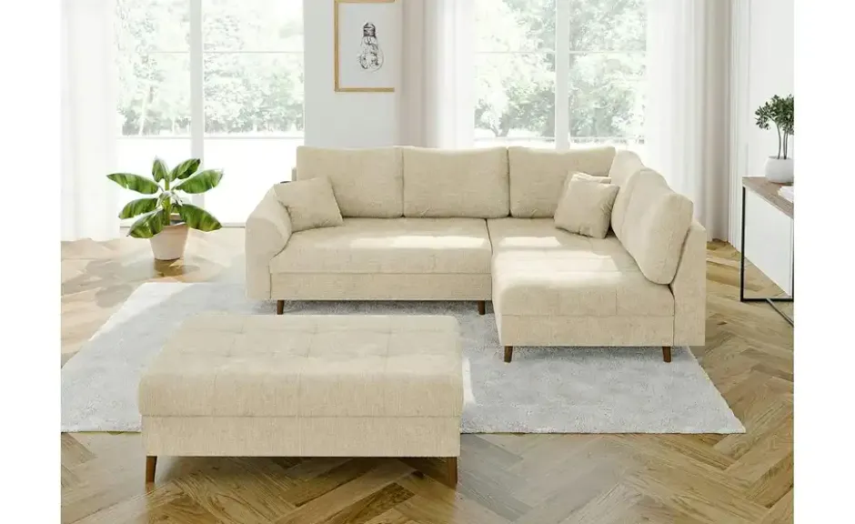 S-STYLE Ecksofa mit Hocker Trygve
