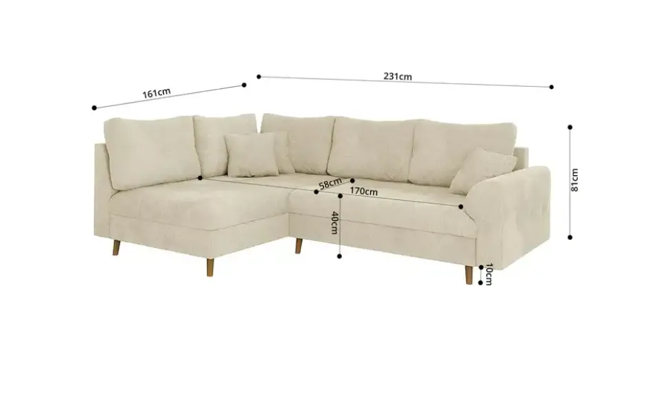 S-STYLE Ecksofa mit Hocker Trygve