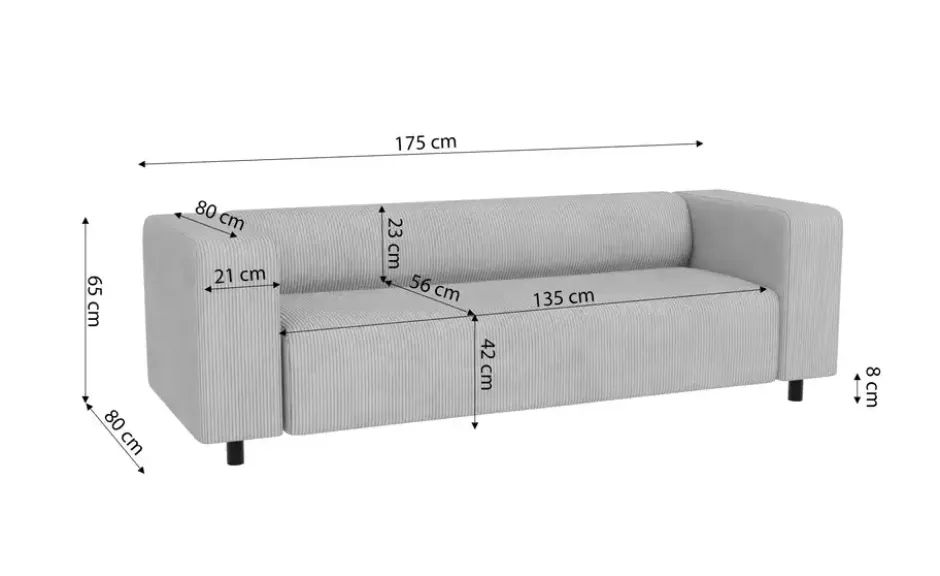 S-STYLE Einzelsofa Oskar