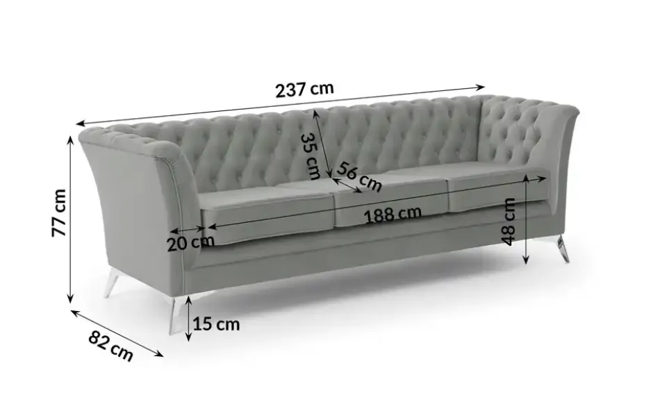 S-STYLE Einzelsofa Wilhelm