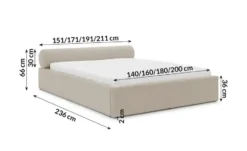 S-STYLE Polsterbett Josy
