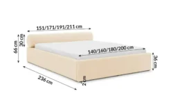 S-STYLE Polsterbett Josy
