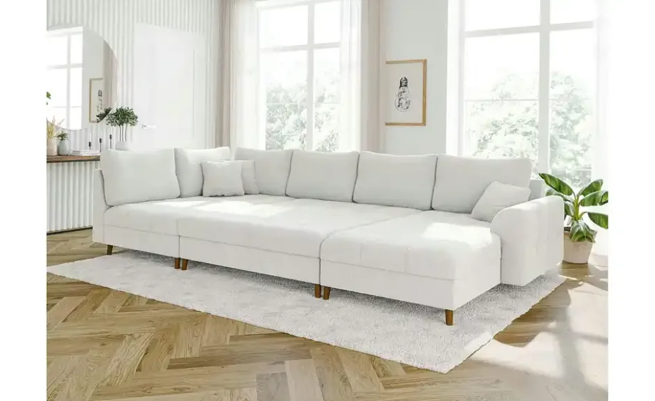 S-STYLE Wohnlandschaft mit Hocker Lars