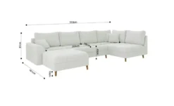 S-STYLE Wohnlandschaft mit Hocker Lars