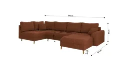 S-STYLE Wohnlandschaft mit Hocker Maya