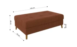 S-STYLE Wohnlandschaft mit Hocker Maya