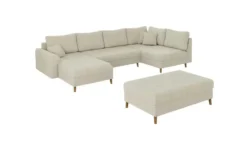 S-STYLE Wohnlandschaft mit Hocker Maya