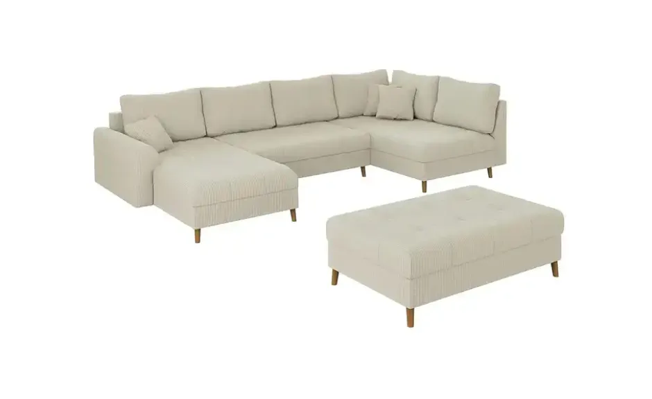 S-STYLE Wohnlandschaft mit Hocker Maya