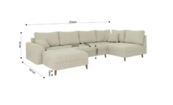 S-STYLE Wohnlandschaft mit Hocker Maya