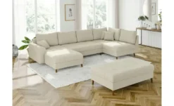 S-STYLE Wohnlandschaft mit Hocker Maya