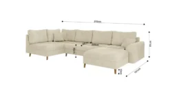 S-STYLE Wohnlandschaft mit Hocker Trygve