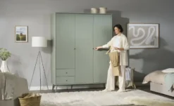 3-türig, Salbeigrün, mit Einlegeböden Harllson
