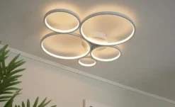 Trio LED-Deckenleuchte, Kreise, weiß Rondo