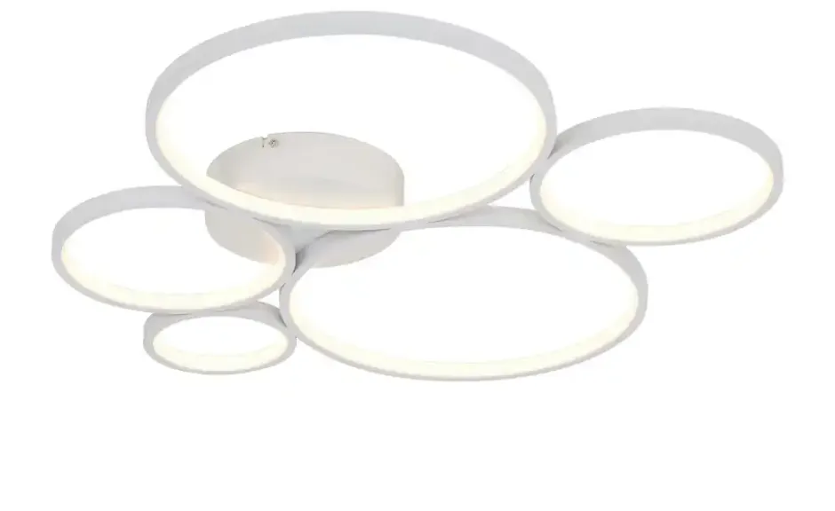 Trio LED-Deckenleuchte, Kreise, weiß Rondo