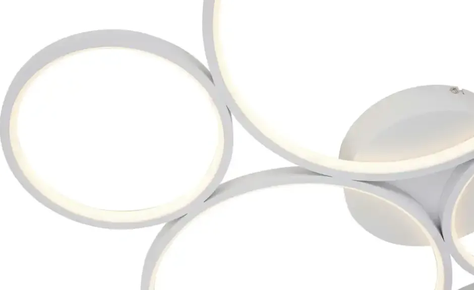 Trio LED-Deckenleuchte, Kreise, weiß Rondo