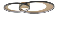 Trio LED-Deckenleuchte, schwarz/ gold ´groß´