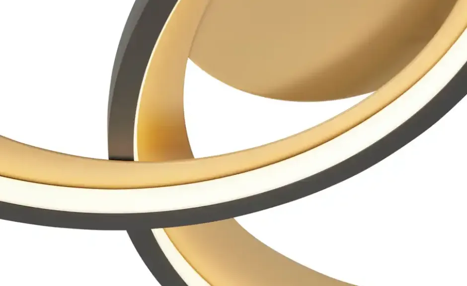 Trio LED-Deckenleuchte, schwarz/ gold ´groß´