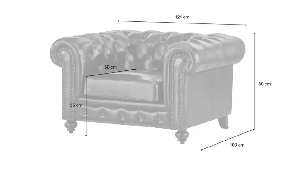 uno Ledersessel Chesterfield